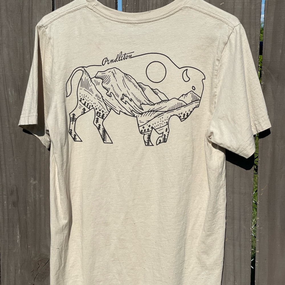 Mens Pendleton Bison print short sleeve tee